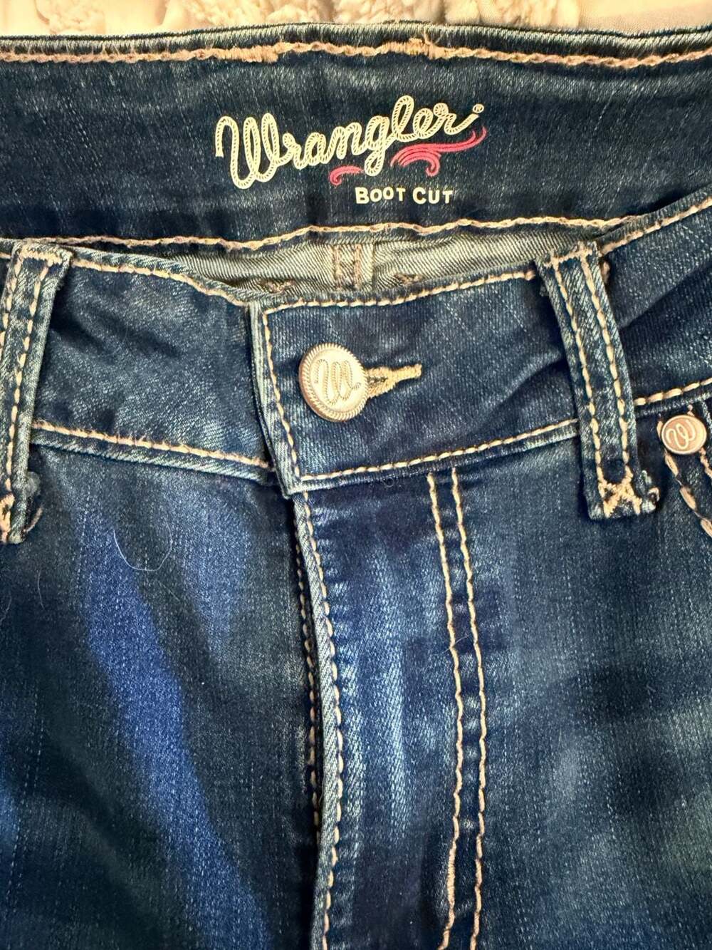 Wrangler Mae Boot Cut Dark Wash Jeans Size 7/8 X 36